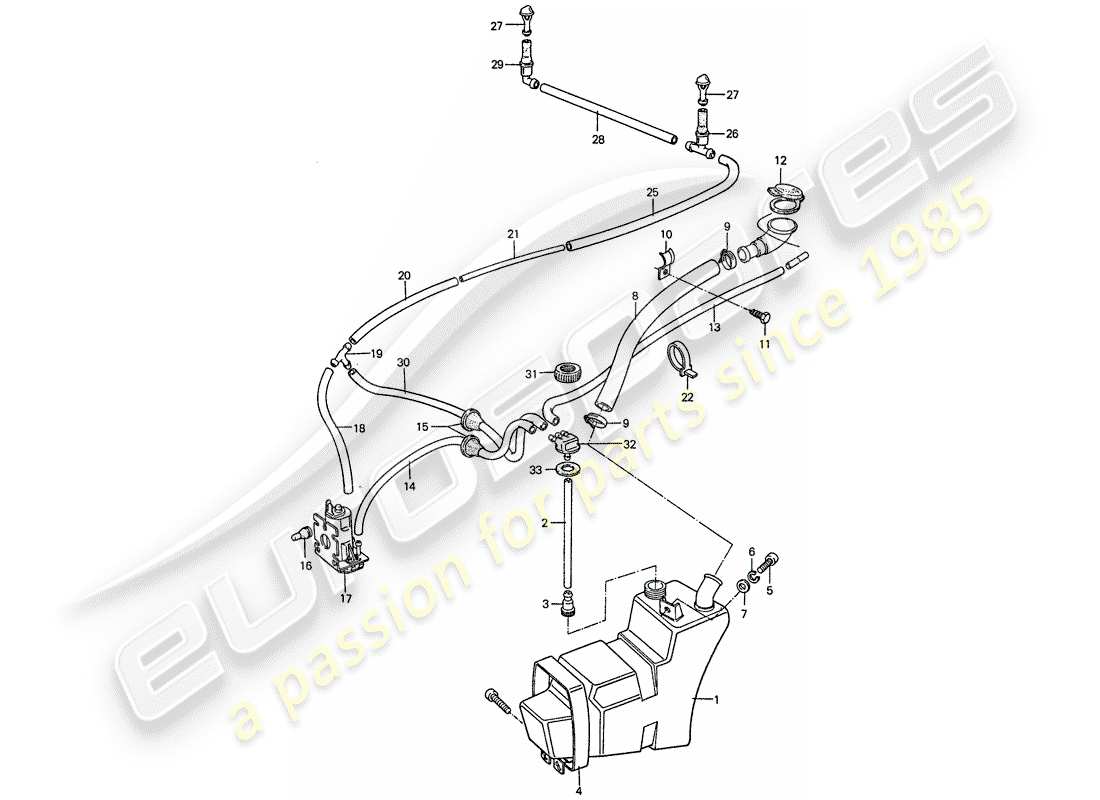 porsche 1977 (911) scheibe - ersatzteildiagramm