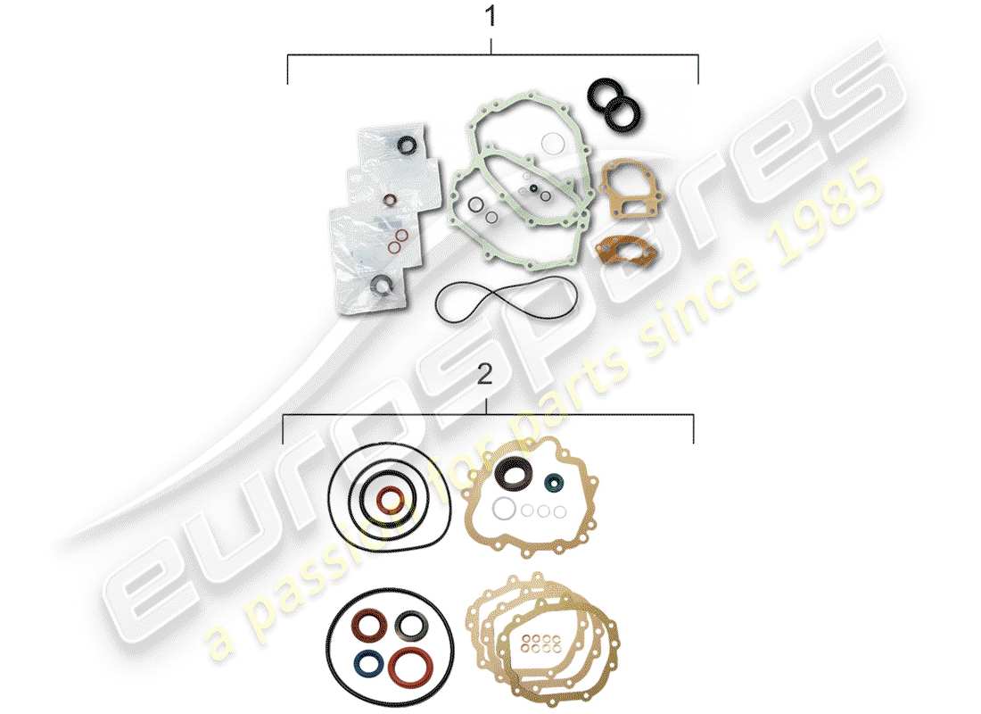 porsche 1977 (911) reparatursätze teilediagramm