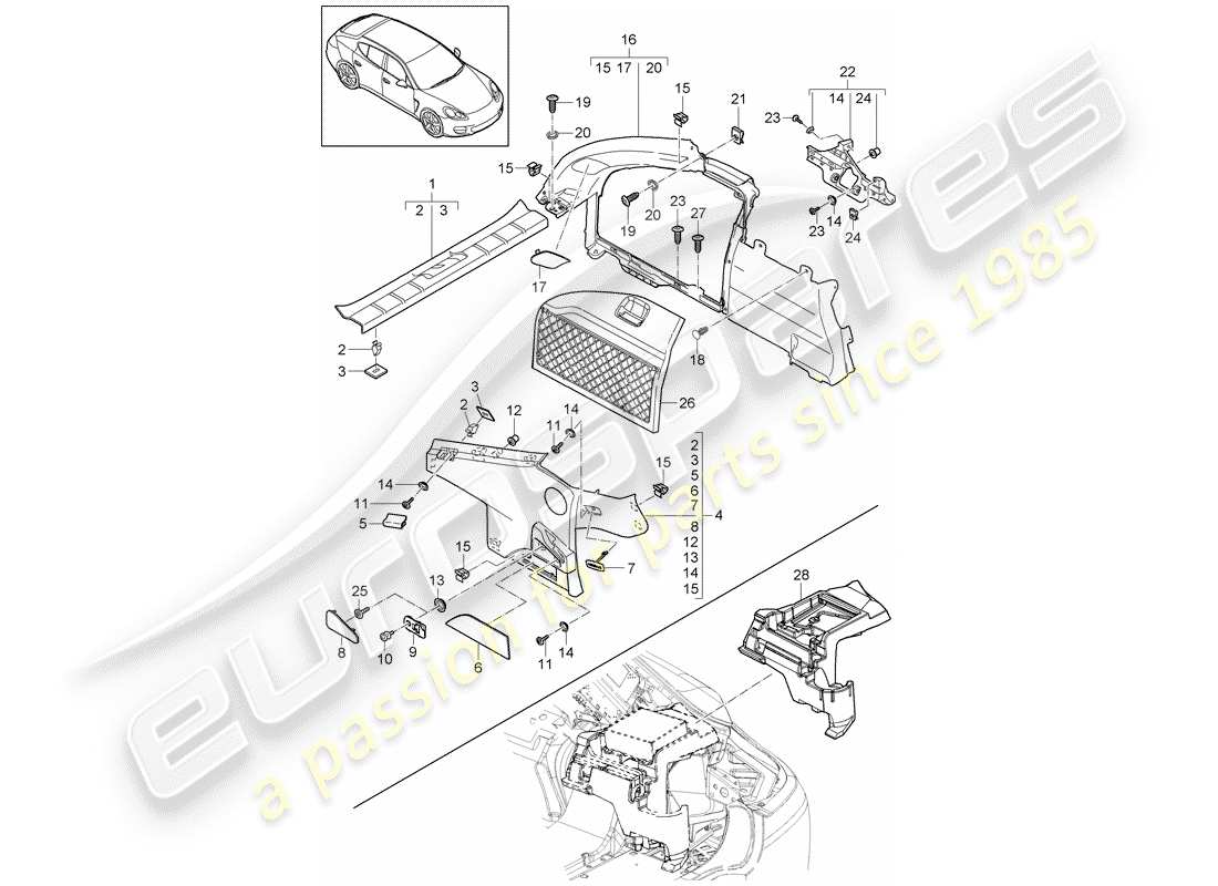 porsche 2014 (panamera 970) trims-teilediagramm