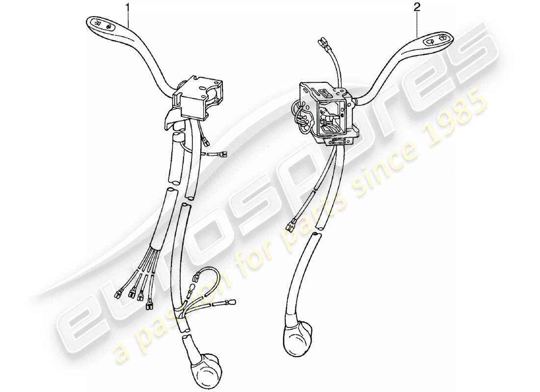 porsche 1981 (911) lenkstockschalter ersatzteildiagramm