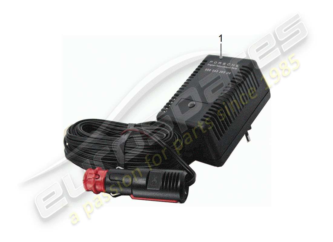 porsche 1983 (accessories) ladegerät - 6 volt ersatzteildiagramm