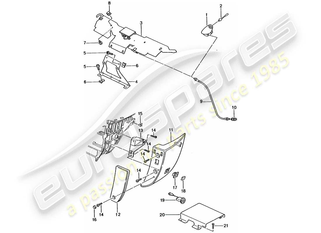 porsche 2005 (996 gt3) telefonvorbereitung teilediagramm