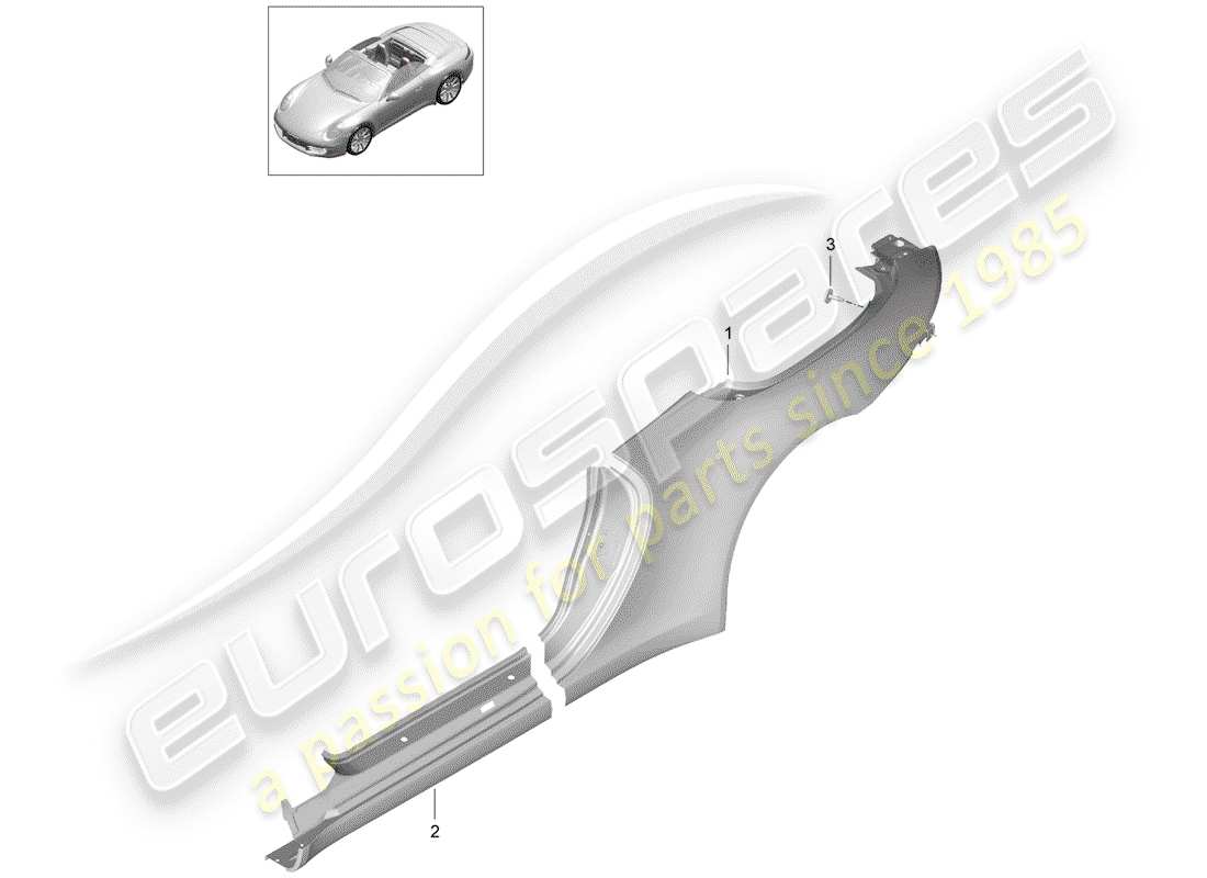 porsche 2013 (991-1) seitenverkleidung teilediagramm