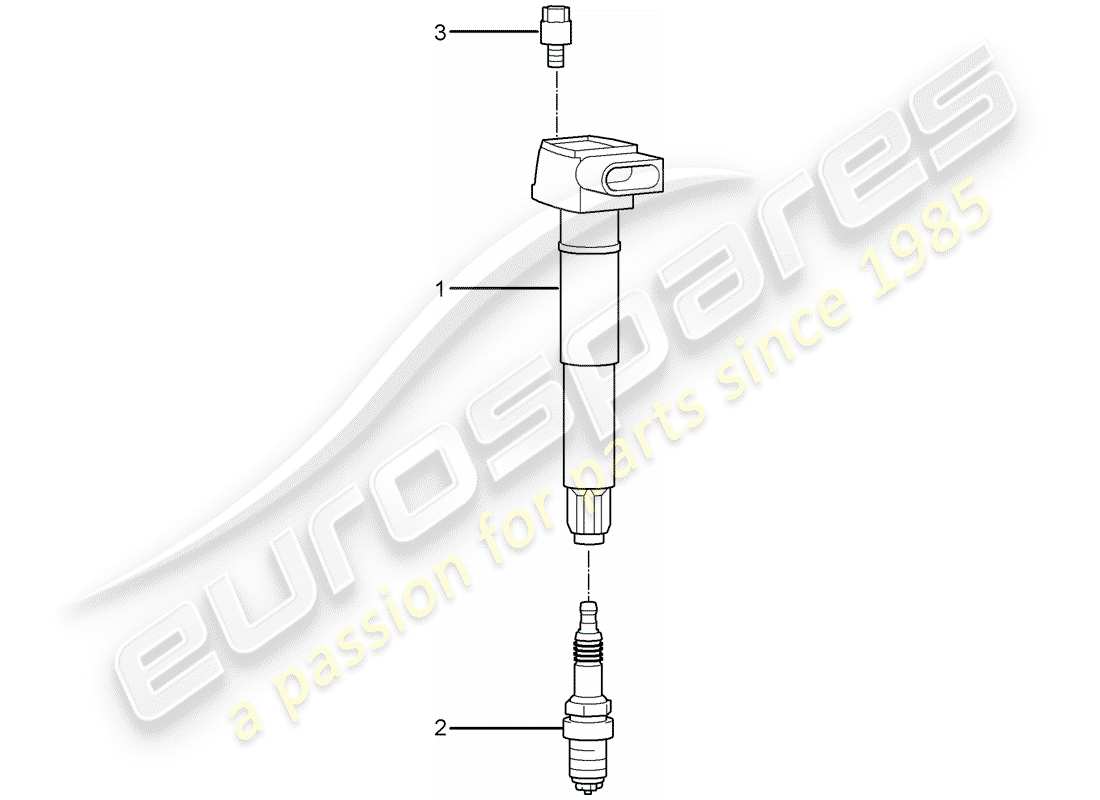 porsche 2009 (987 boxster) zündsystem teilediagramm