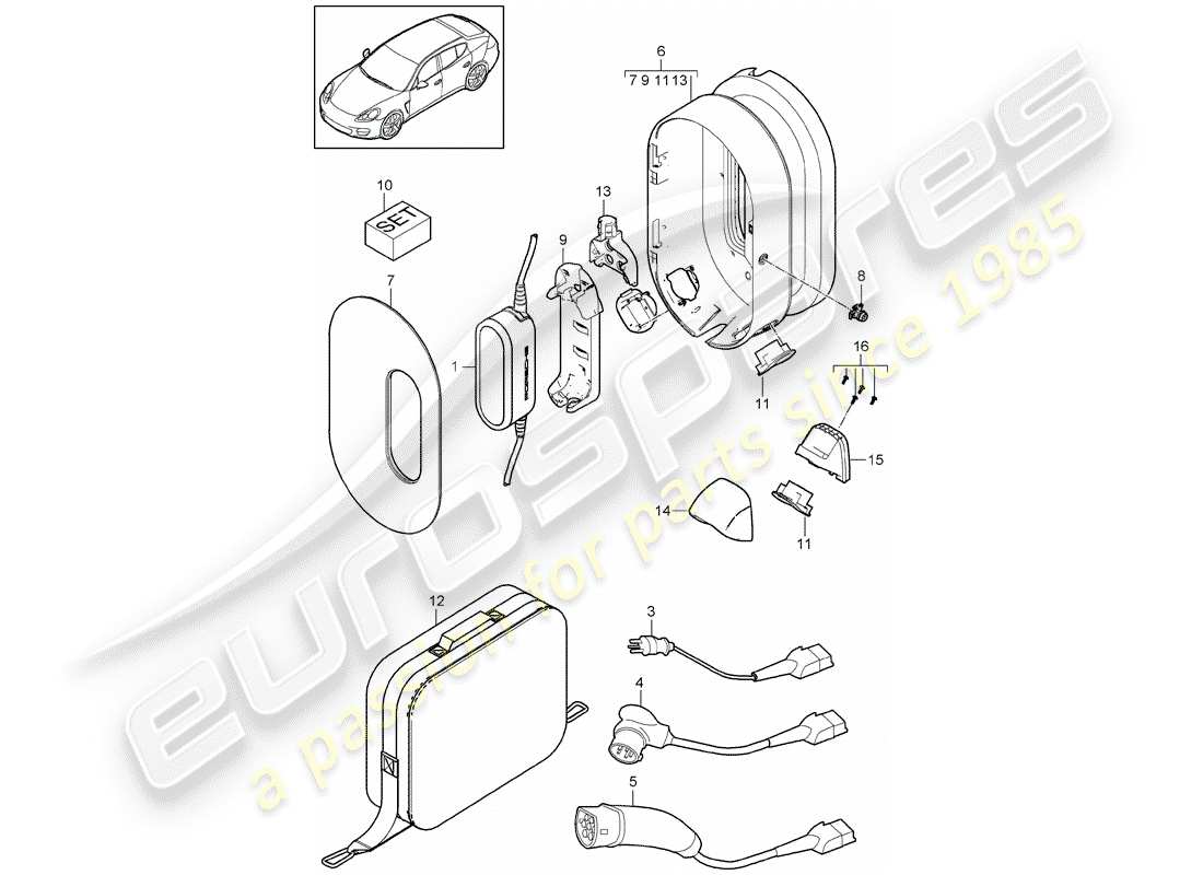 porsche 2016 (panamera 970) elektronische einheit teilediagramm