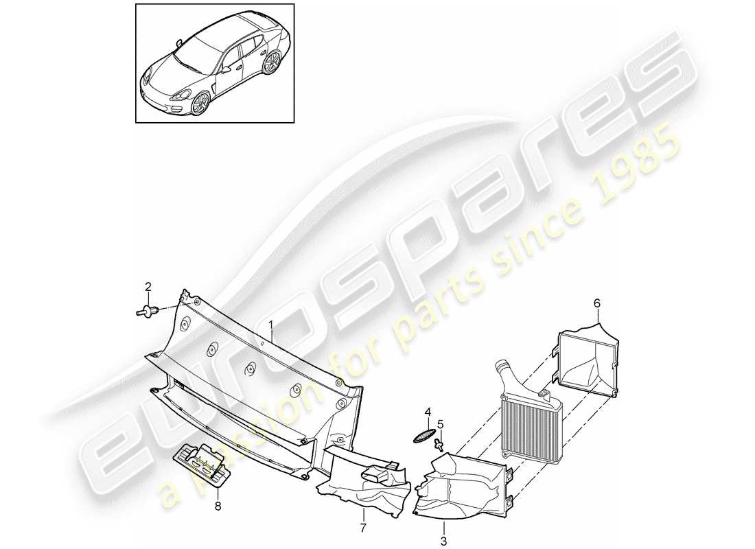 porsche 2016 (panamera 970) luftkanal teilediagramm