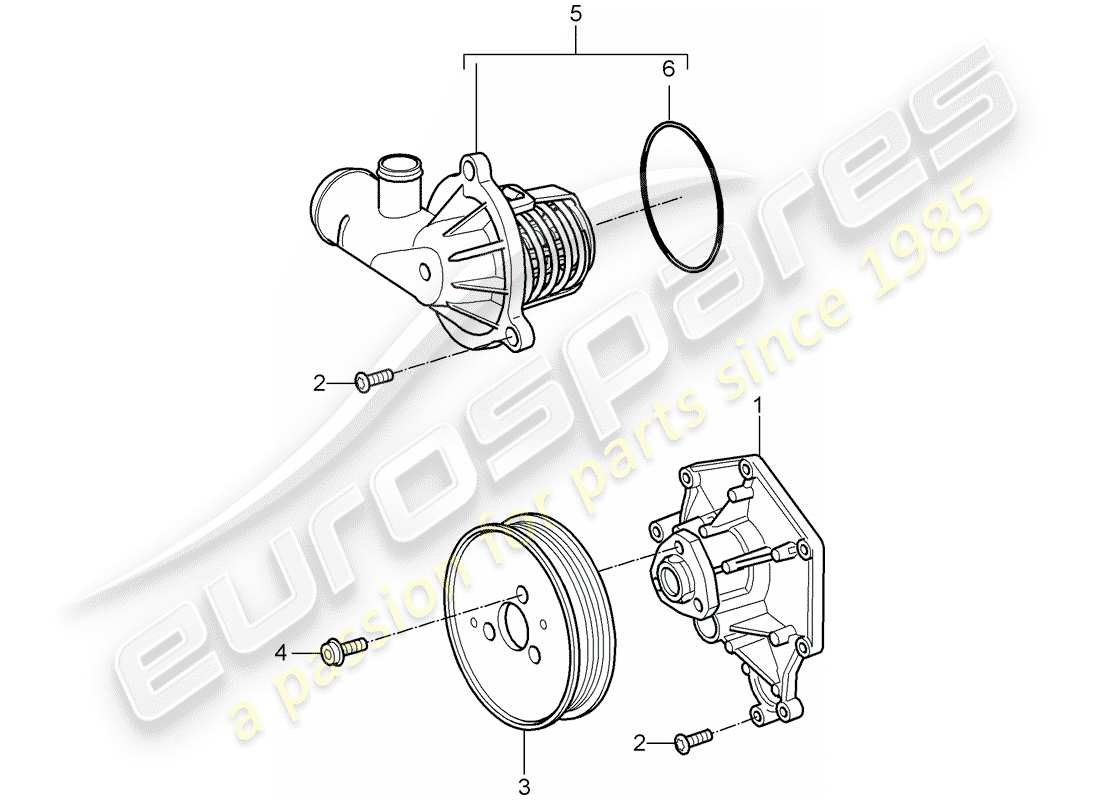 porsche 2007 (cayenne e1 9pa) wasserpumpe teilediagramm