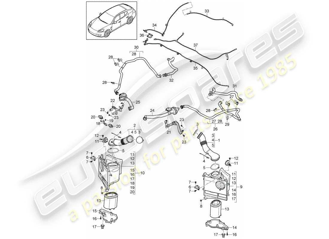 porsche 2016 (panamera 970) anhang teilediagramm