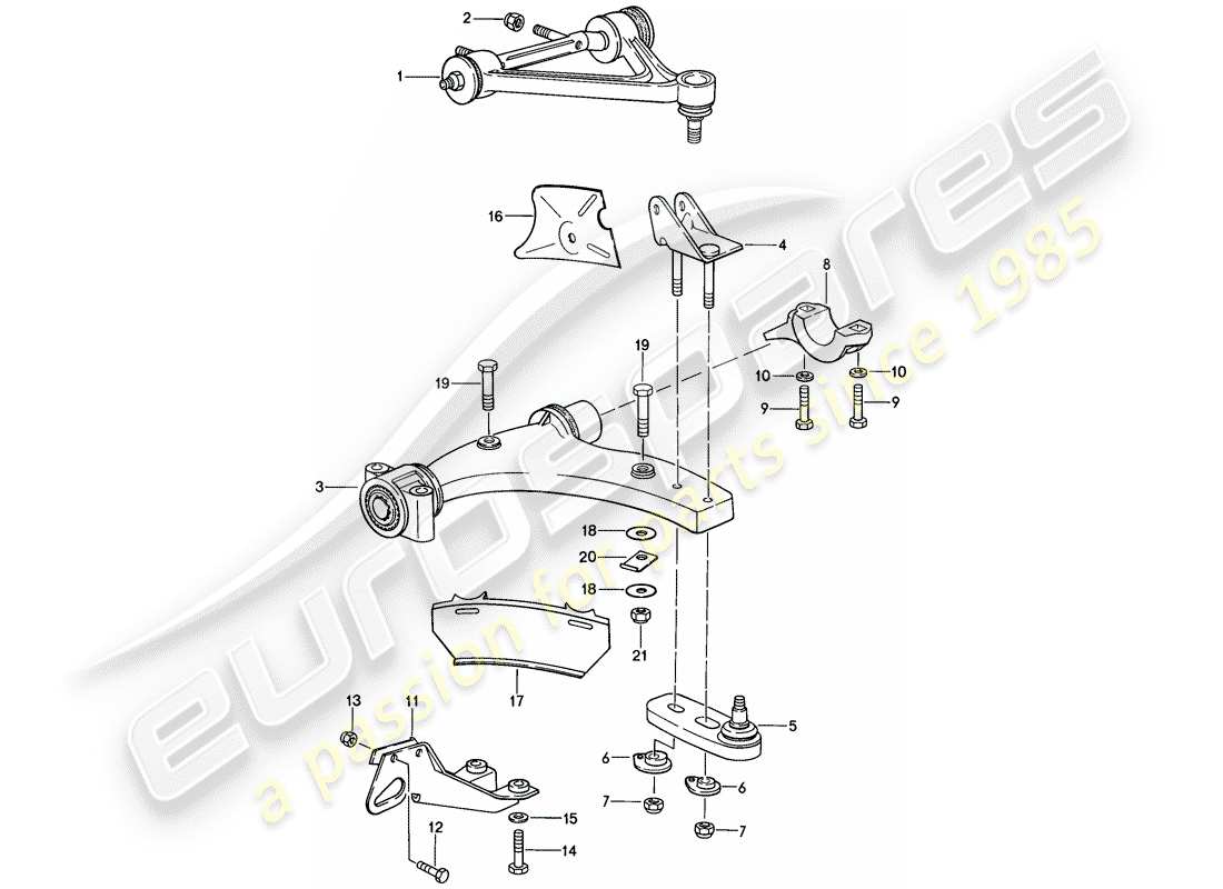 porsche 1986 (928) querlenker - f 92-gs861 000>> - d - mj 1986>> - mj 1986 ersatzteildiagramm