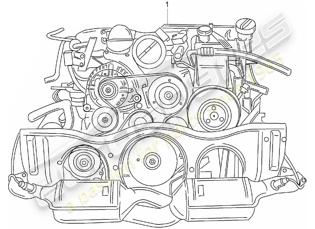 porsche 2004 (996 gt3) austauschmotor - bereit zum einbau teilediagramm