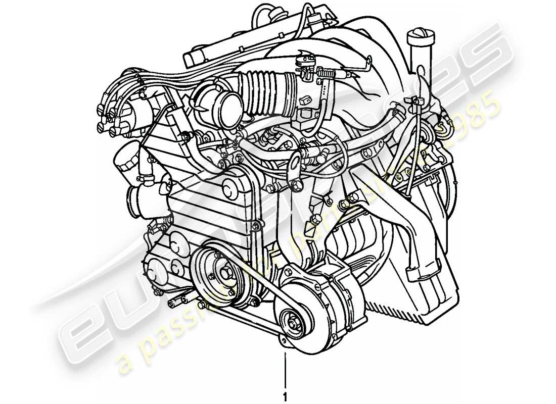 porsche 1983 (944) ersatzteildiagramm für den motorersatz
