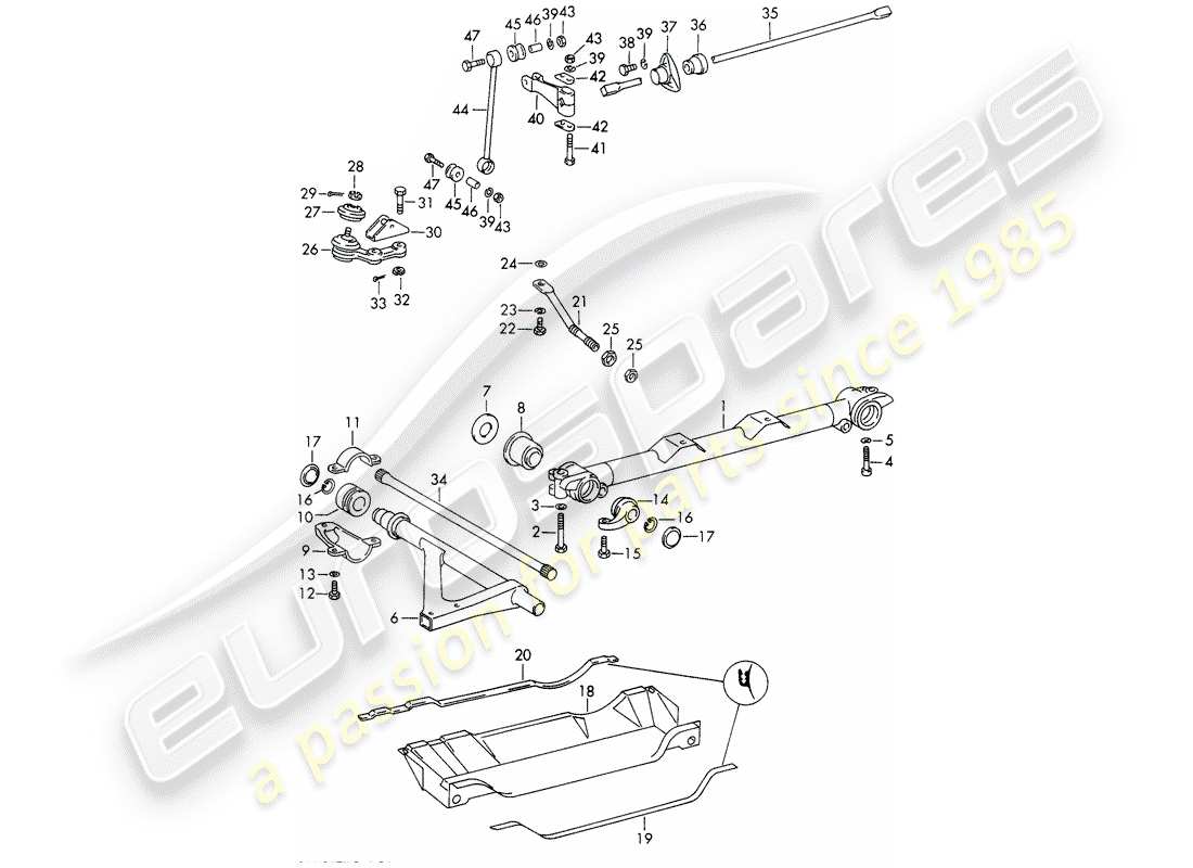 porsche 1969 (911/912) vorderachse - stabilisator - d >> - mj 1967 ersatzteildiagramm