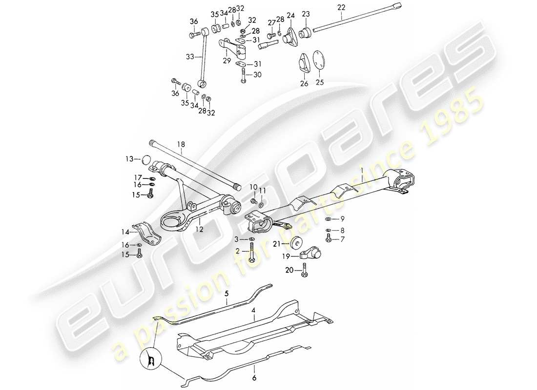 porsche 1969 (911/912) vorderachse - stabilisator - d - mj 1969>> - mj 1969 ersatzteildiagramm