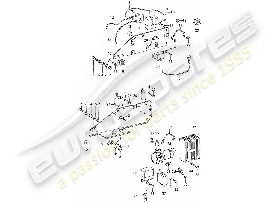 porsche 1969 (911/912) plate-teilediagramm