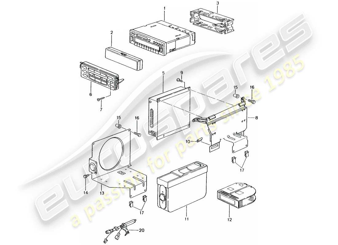 porsche 2004 (996) radioeinheit - verstärker - d >> - mj 2002 ersatzteildiagramm