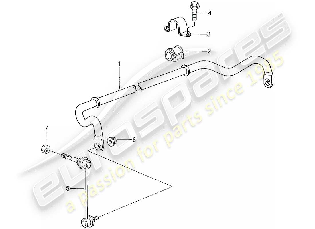 porsche 2001 (986 boxster) stabilisator - ersatzteildiagramm