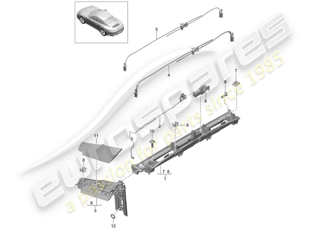 porsche 2018 (991-2) flap-teilediagramm