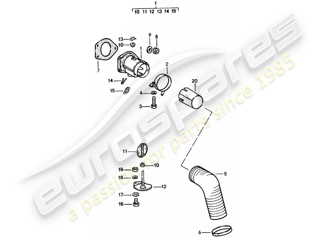 porsche 1978 (911) heizluftzufuhr ersatzteildiagramm