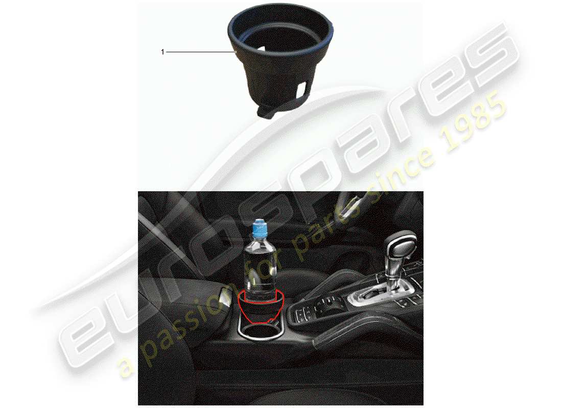 porsche 2007 (tequipment cayenne) becherhalter ersatzteildiagramm