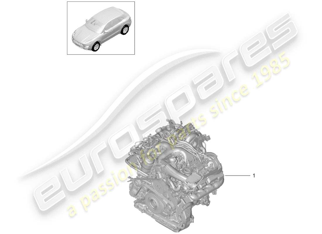 porsche 2017 (macan) ersatzteildiagramm für den motorersatz