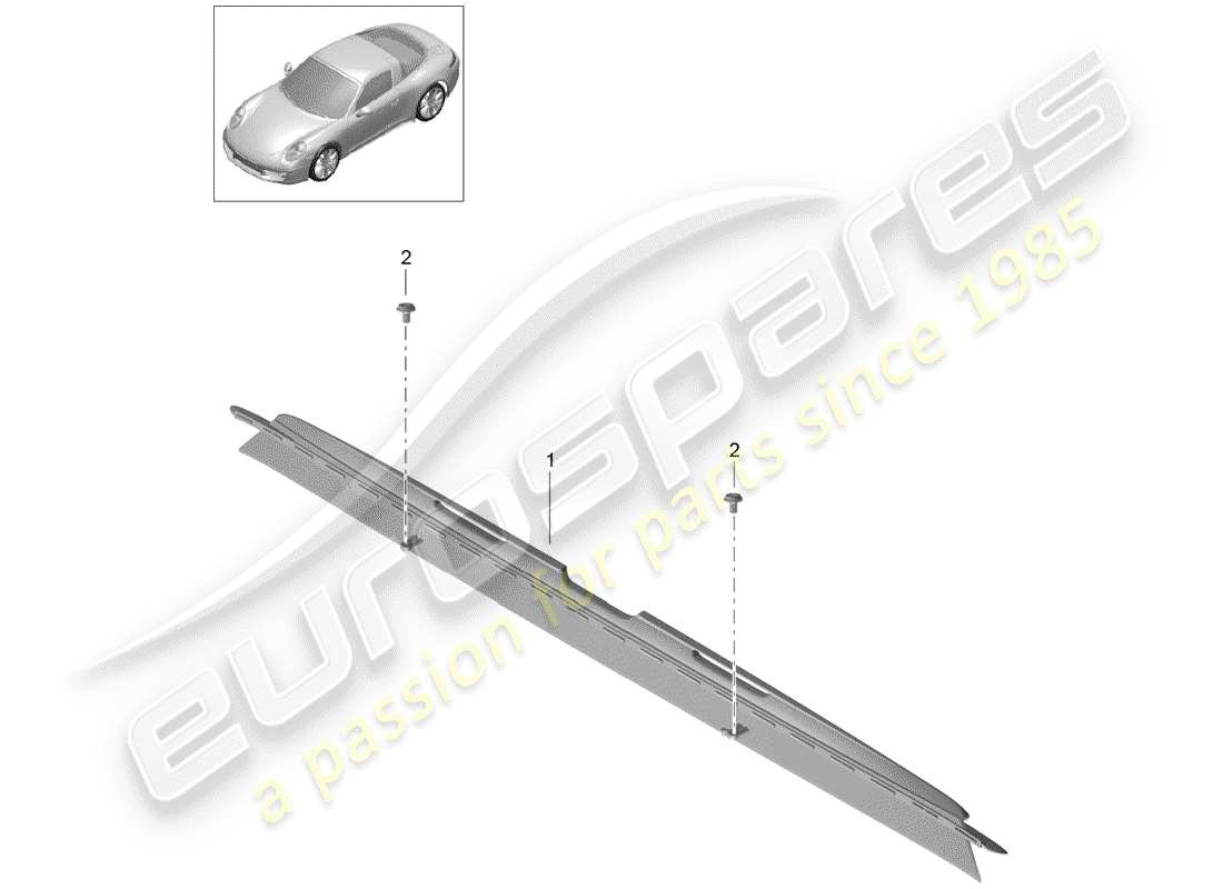 porsche 2012 (991-1) windabweiser ersatzteildiagramm
