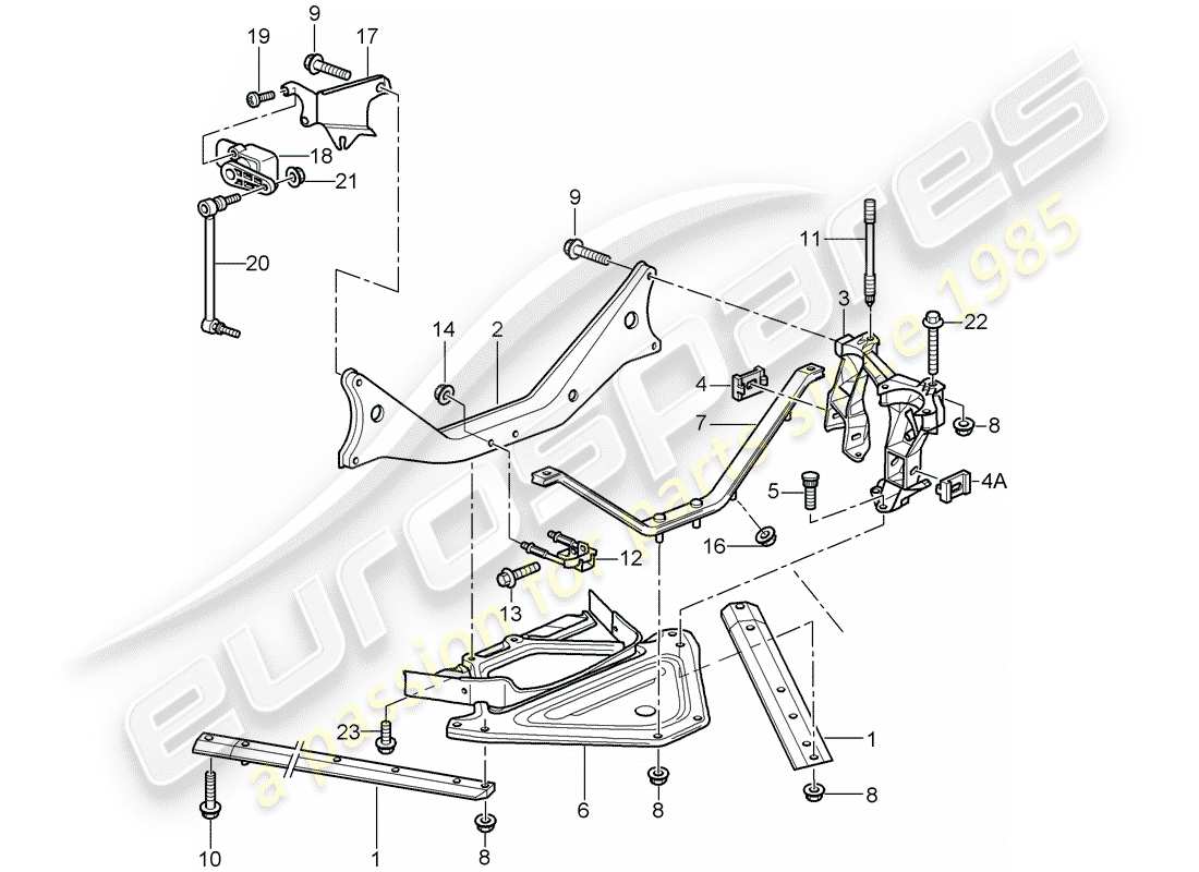 porsche 2005 (987 boxster) hinterachse teilediagramm
