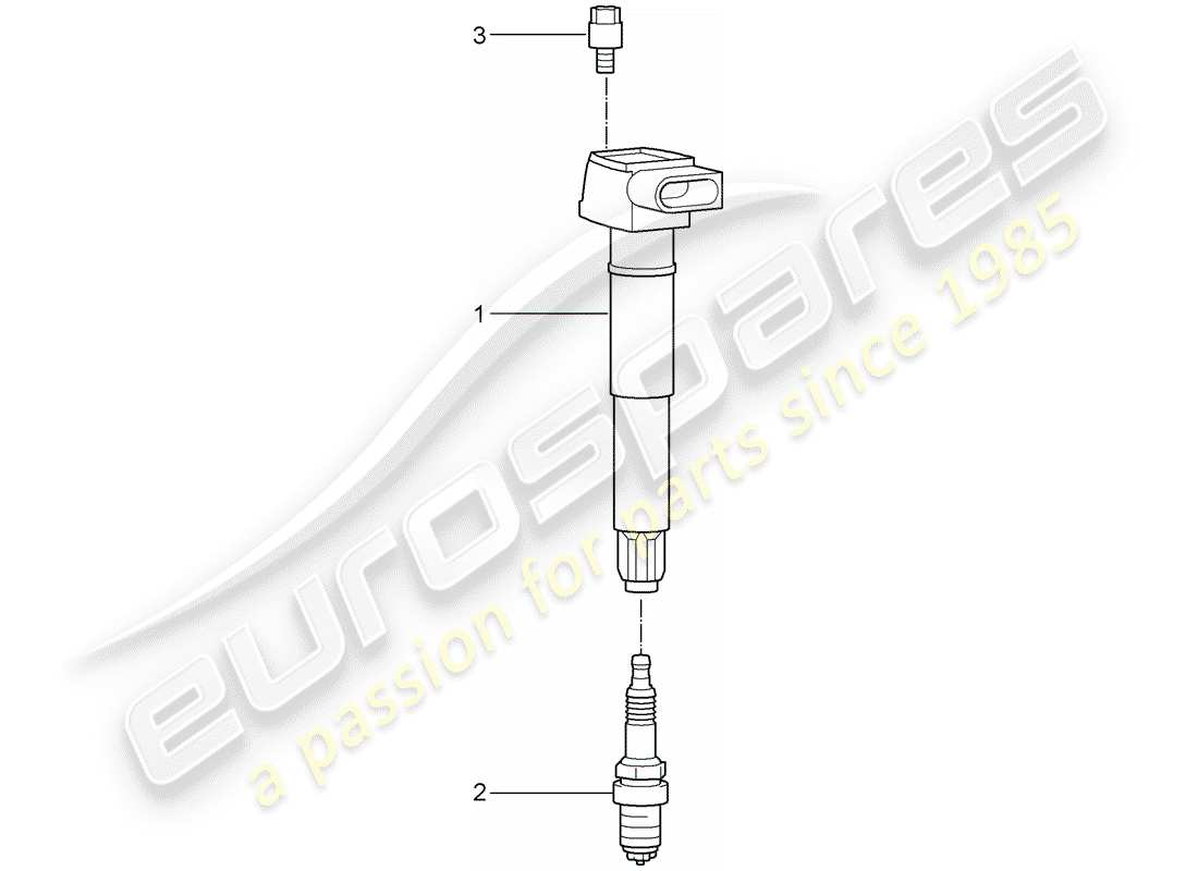 porsche 2008 (cayenne e1 9pa) zündanlage teilediagramm