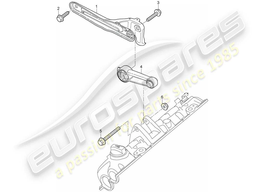 porsche 2008 (cayenne e1 9pa) motorhebezeug teilediagramm