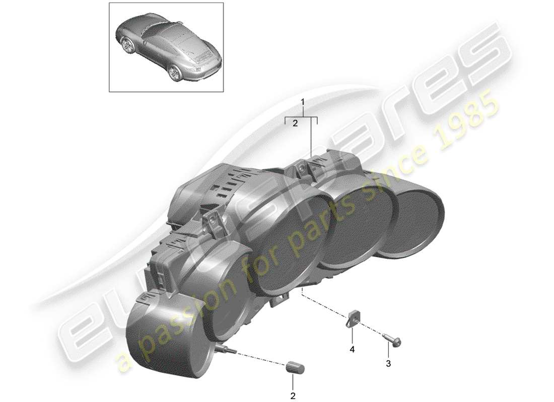 porsche 2014 (991-1) instrumente teilediagramm