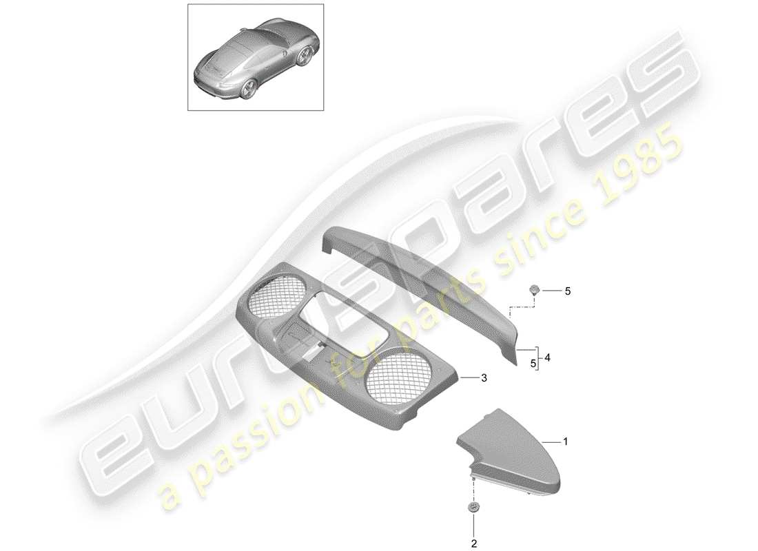 porsche 2014 (991-1) lining ersatzteildiagramm