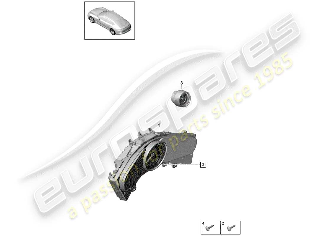 porsche 2020 (panamera 971-1) instrumentenkombination ersatzteildiagramm