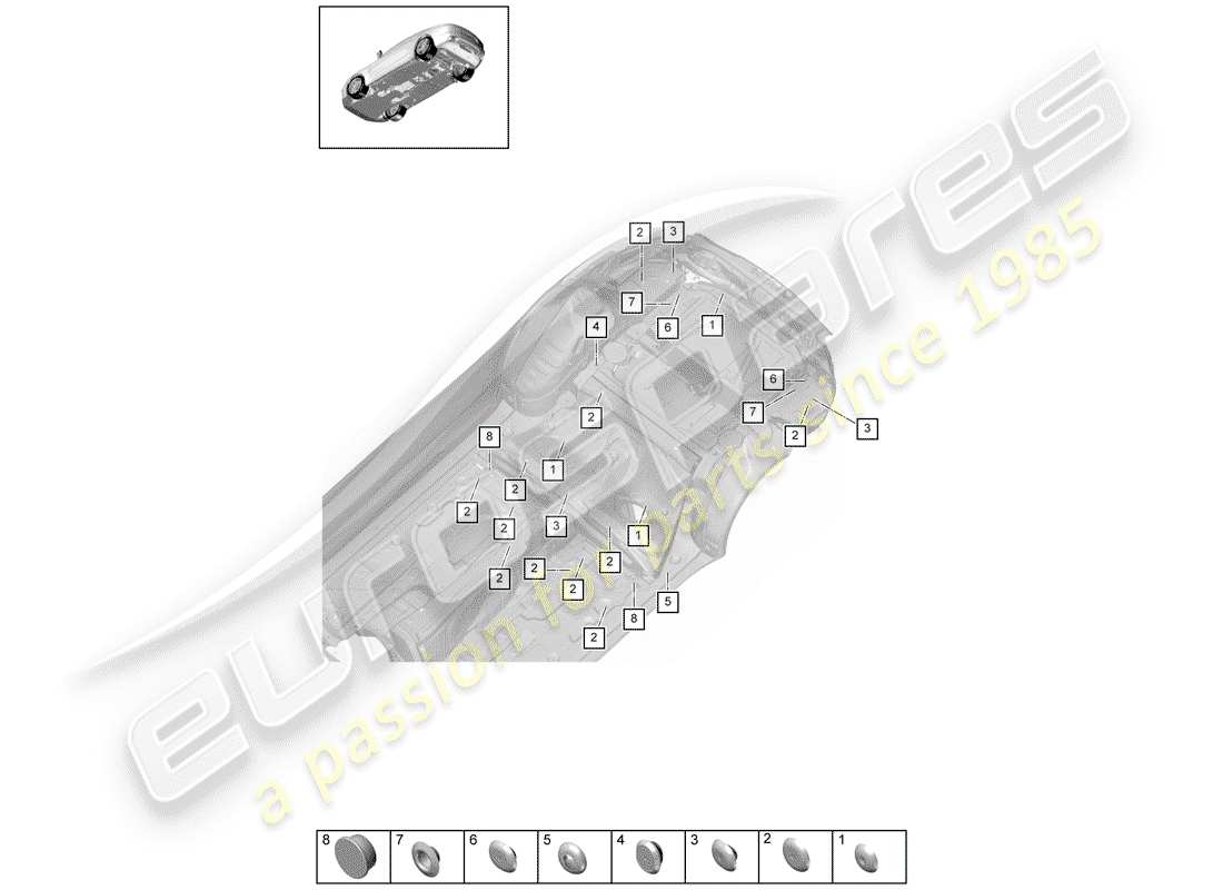 porsche 2017 (panamera 971-1) plug-teilediagramm