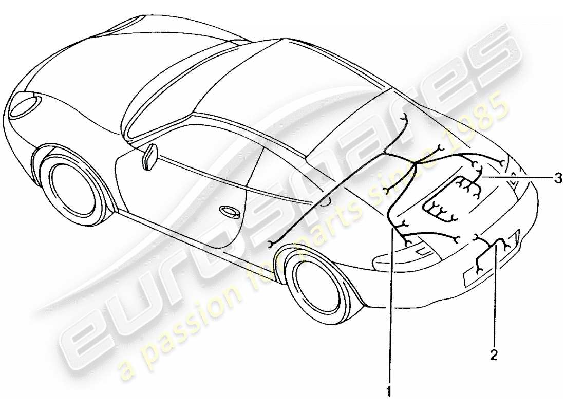 porsche 2005 (996 gt3) kabelbäume - heck - kennzeichenbeleuchtung - motor - reparatursatz - anti-blockiersystem -abs- - bremsbelagverschleissanzeige - hinterachse ersatzteildiagramm