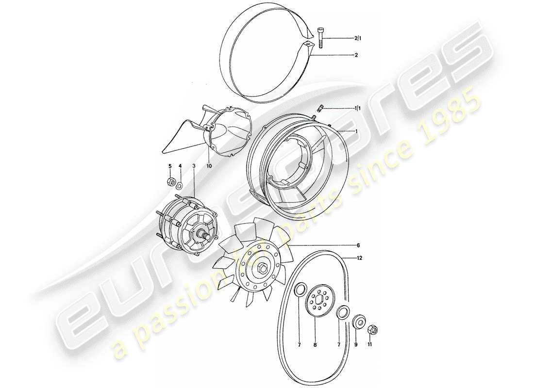porsche 1977 (911) luftkühlung teilediagramm