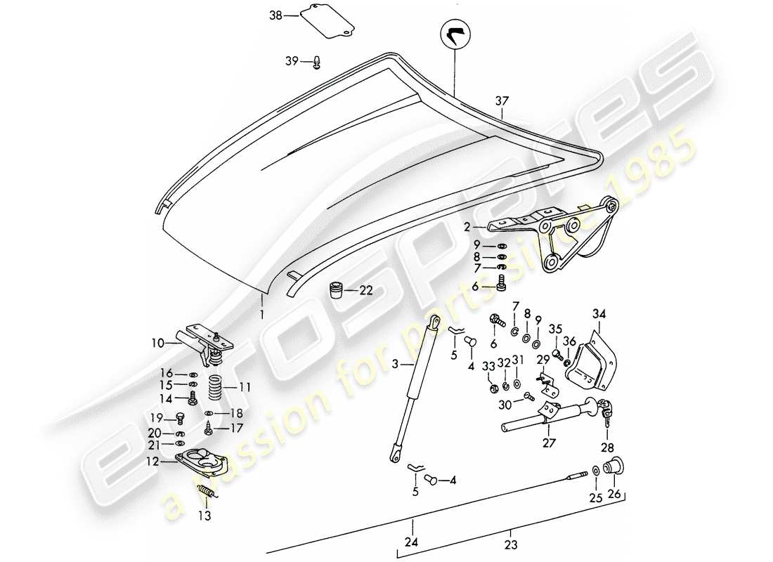 porsche 1968 (911/912) cover-ersatzteildiagramm