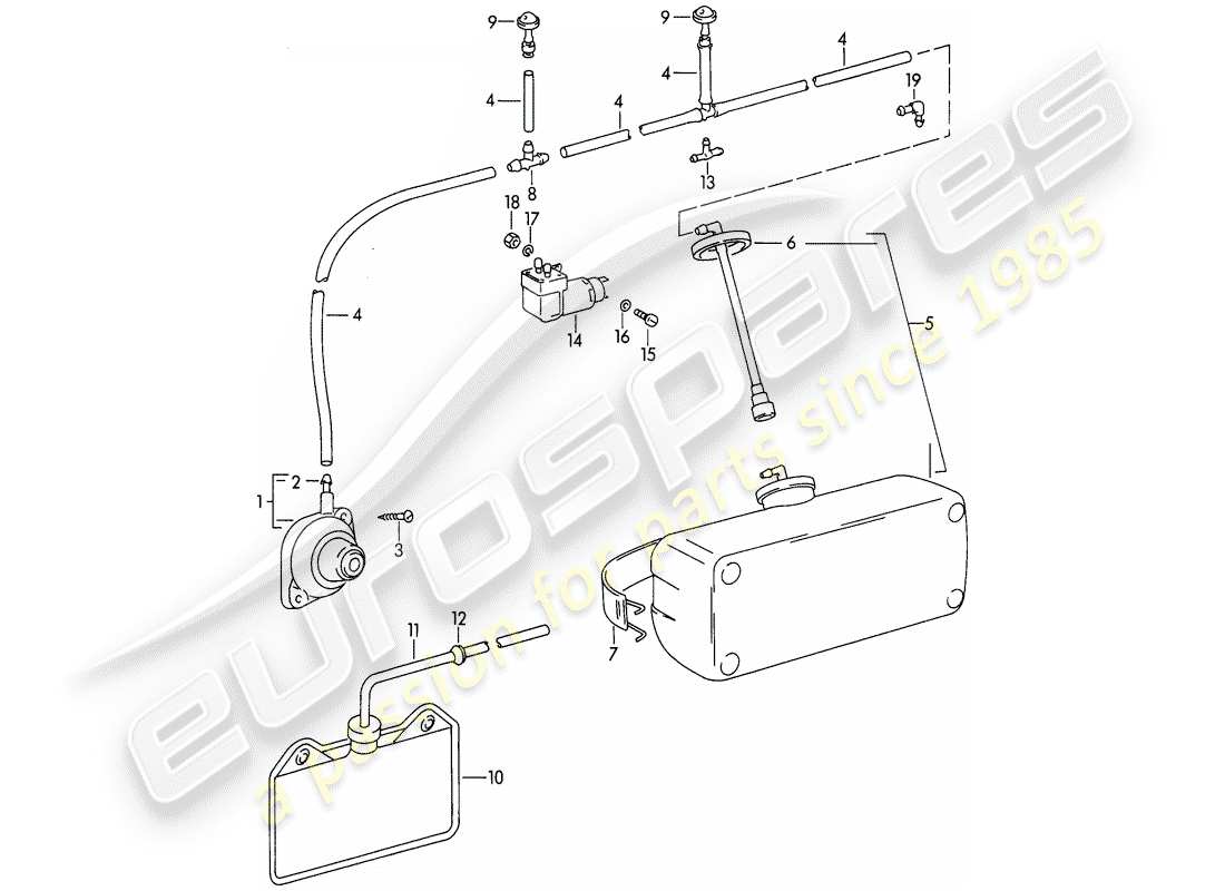 porsche 1964 (356b/356c) scheibe - ersatzteildiagramm