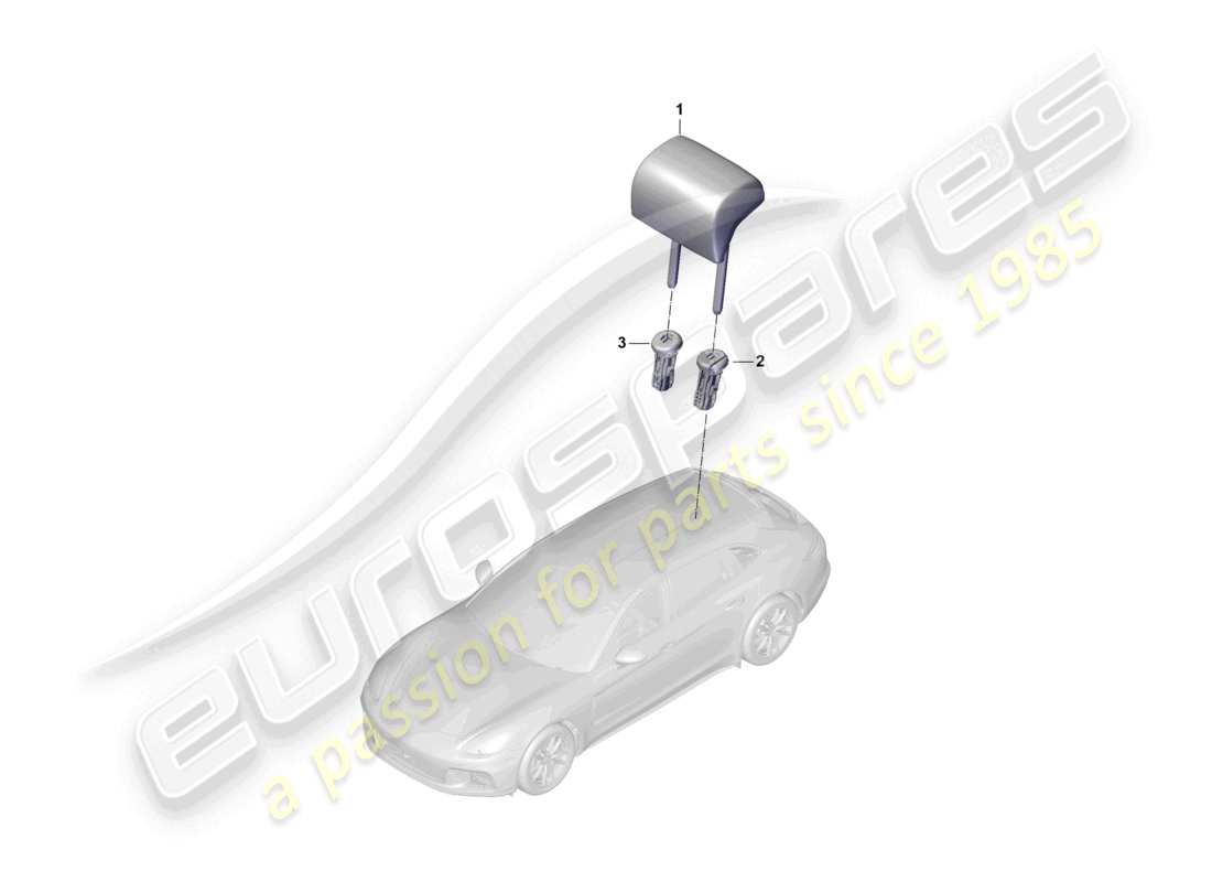 porsche 2019 (panamera 971-1) kopfstütze rücksitz teilediagramm