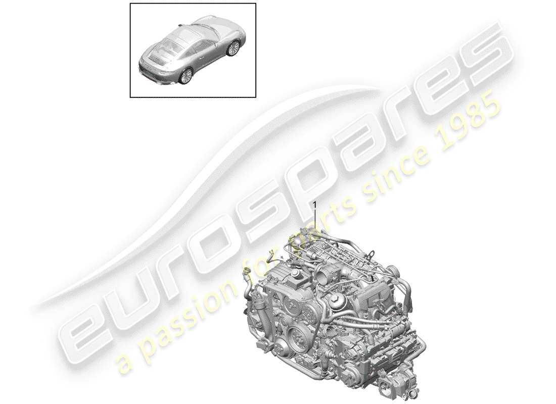 porsche 2017 (991-2) ersatzteildiagramm für den motorersatz