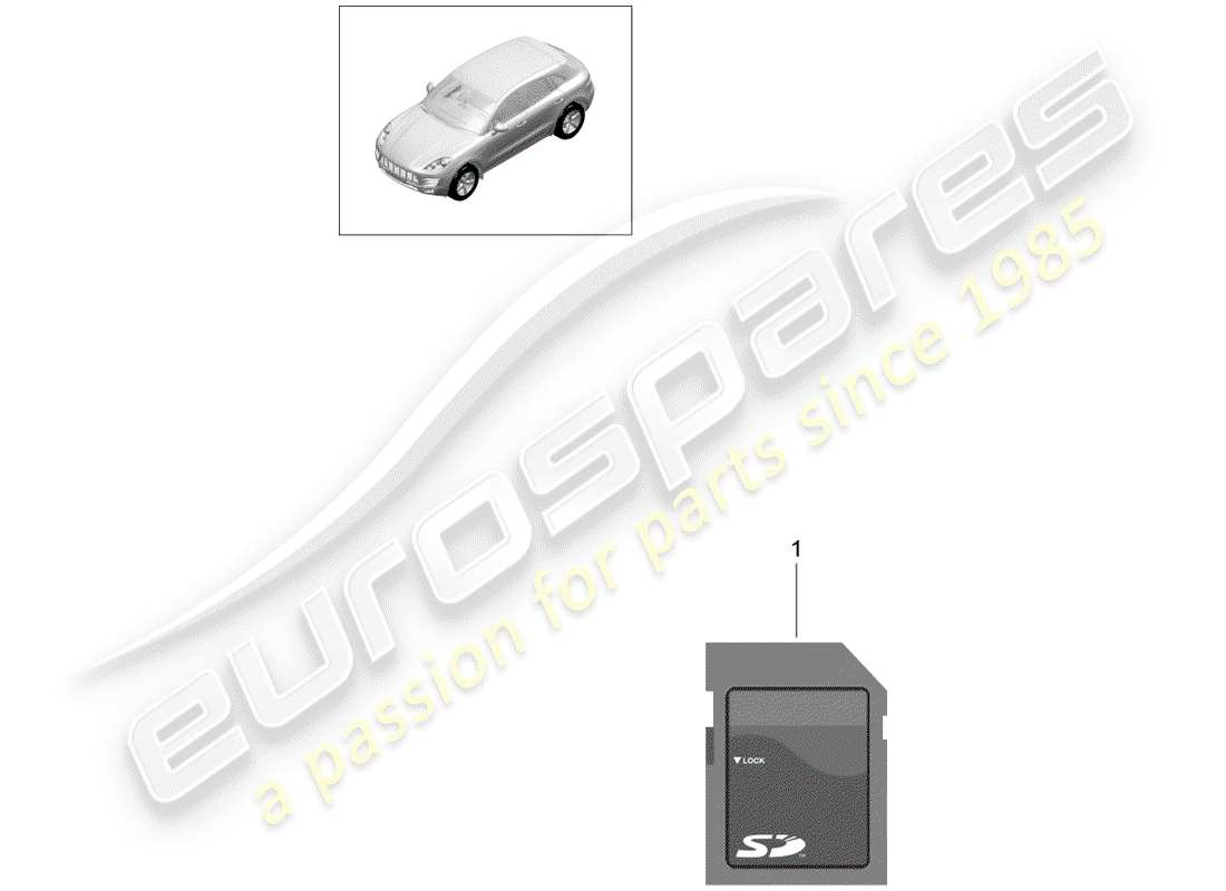 porsche 2017 (panamera 971-1) sd-karte-teilediagramm