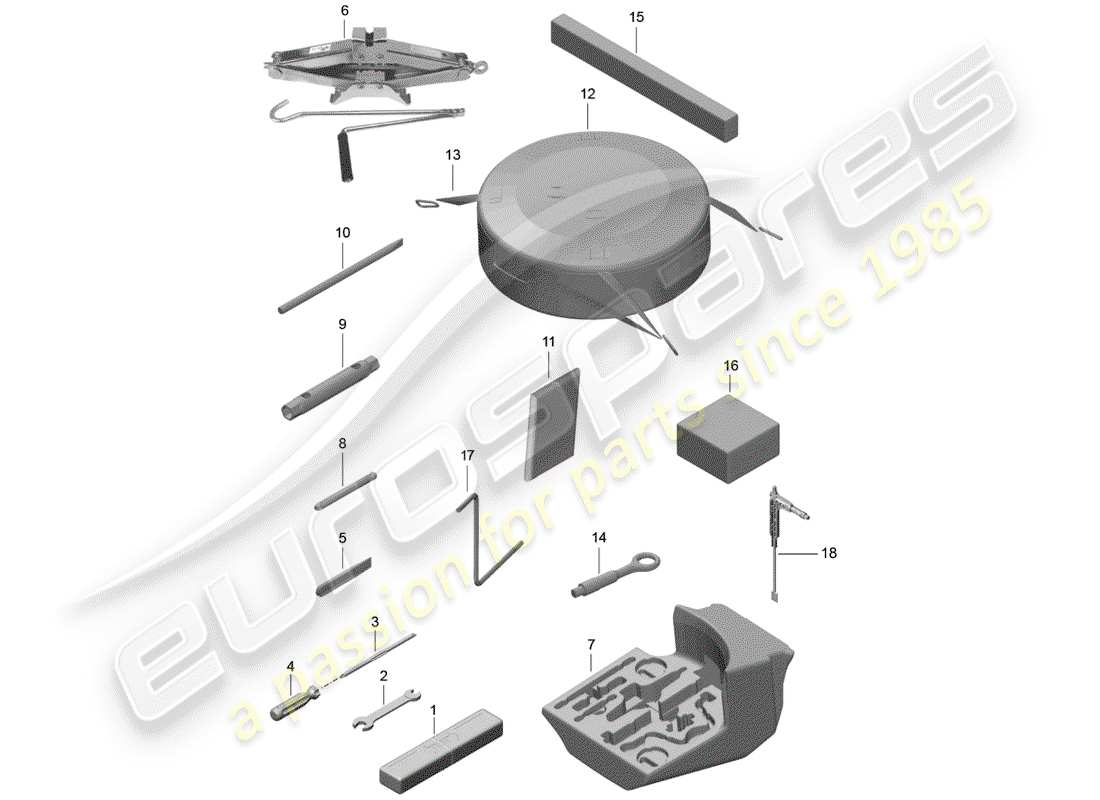 porsche 2017 (991-2) werkzeug-teilediagramm