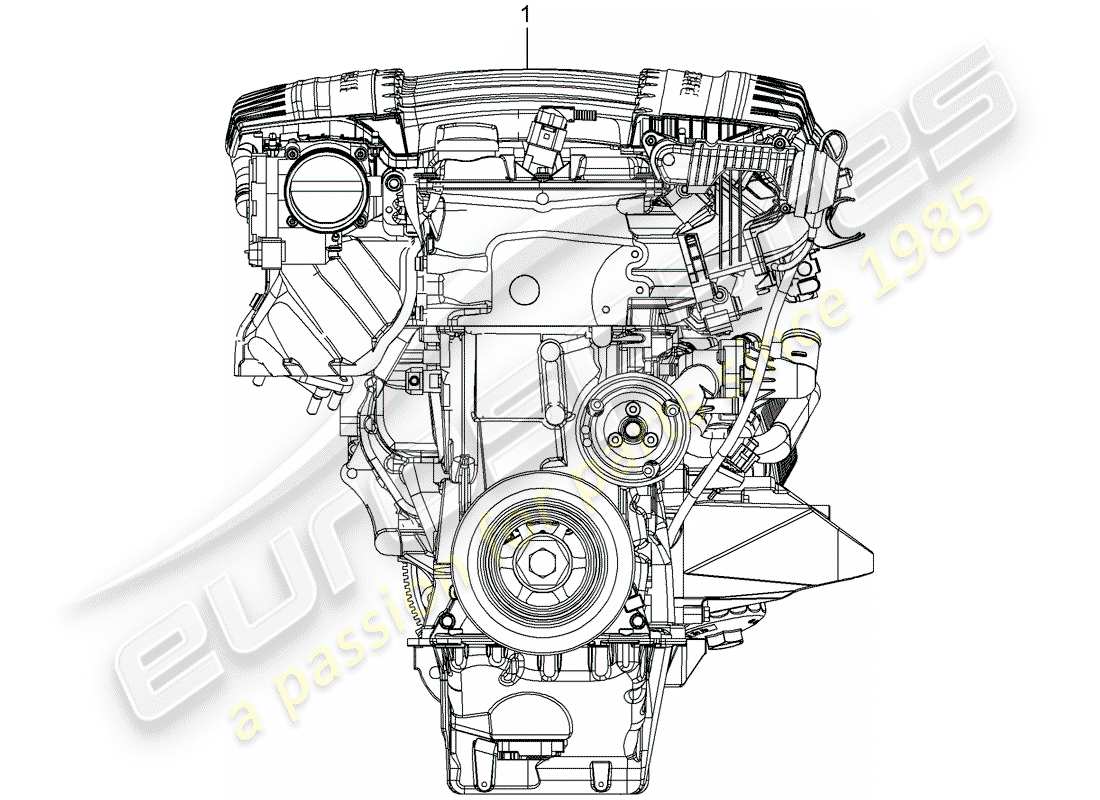 porsche 2008 (cayenne e1 9pa) ersatzteildiagramm für den motorersatz