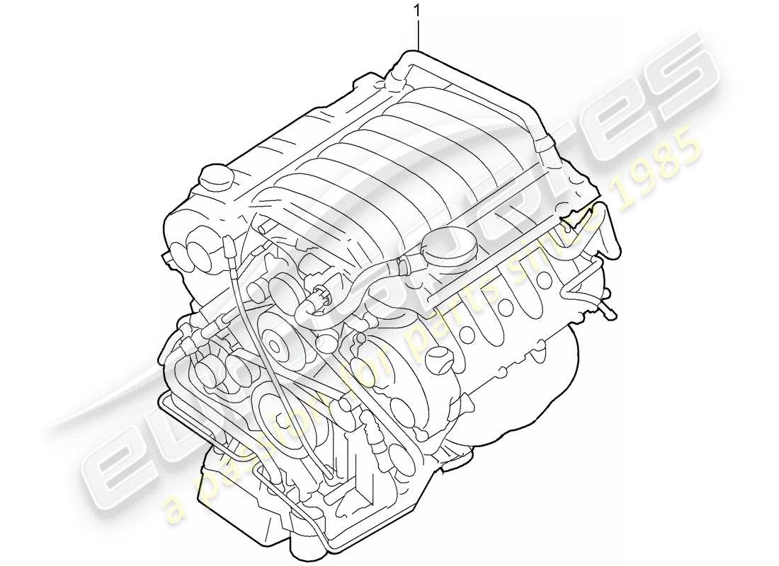 porsche 2008 (cayenne e1 9pa) ersatzteildiagramm für den motorersatz