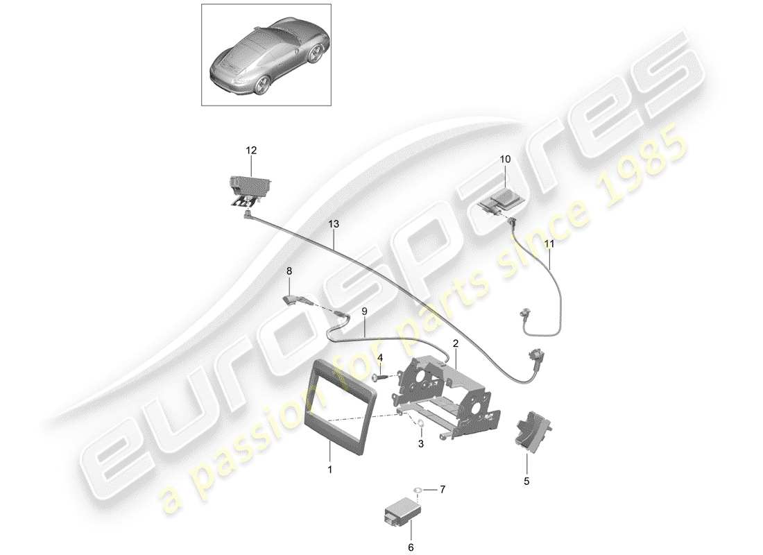 porsche 2016 (991-1) vorbereitung teilediagramm