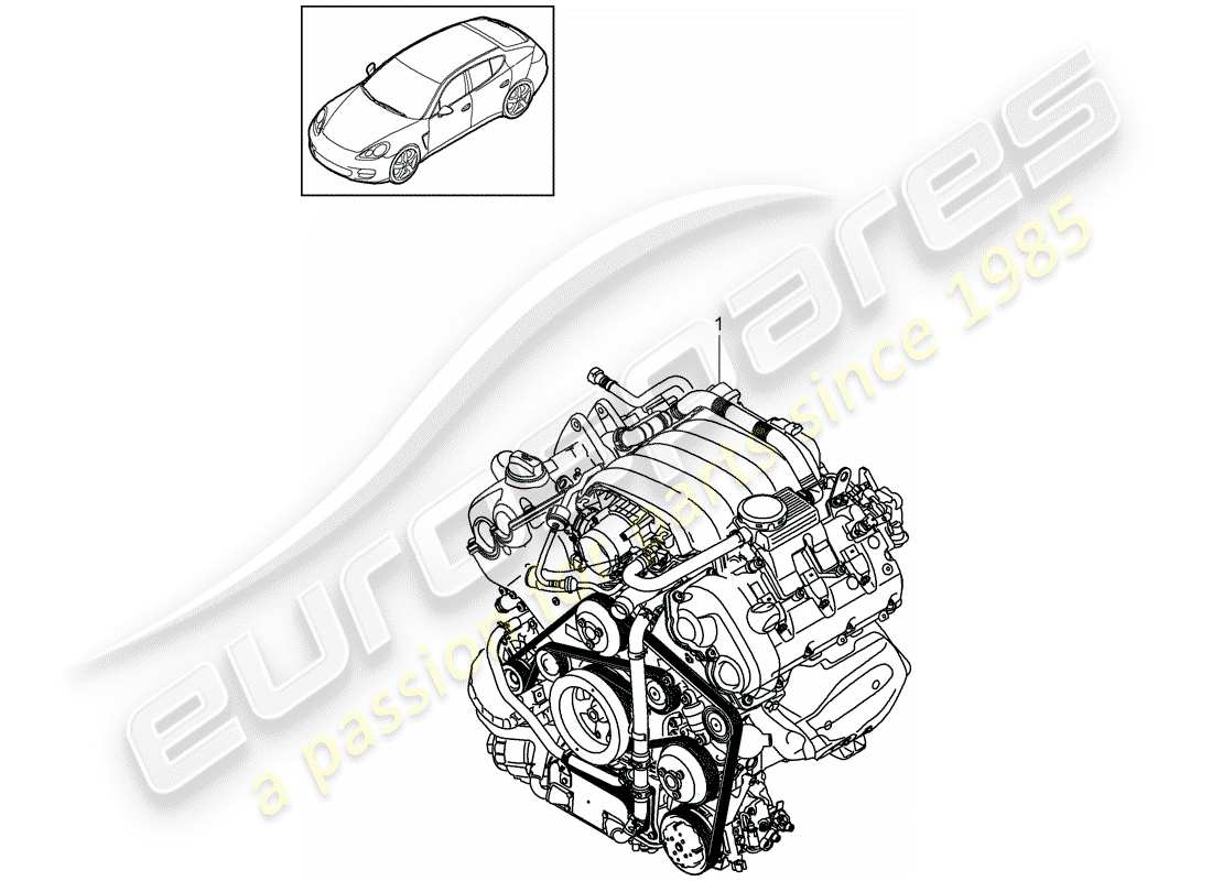 porsche 2010 (panamera 970) ersatzteildiagramm für den motorersatz