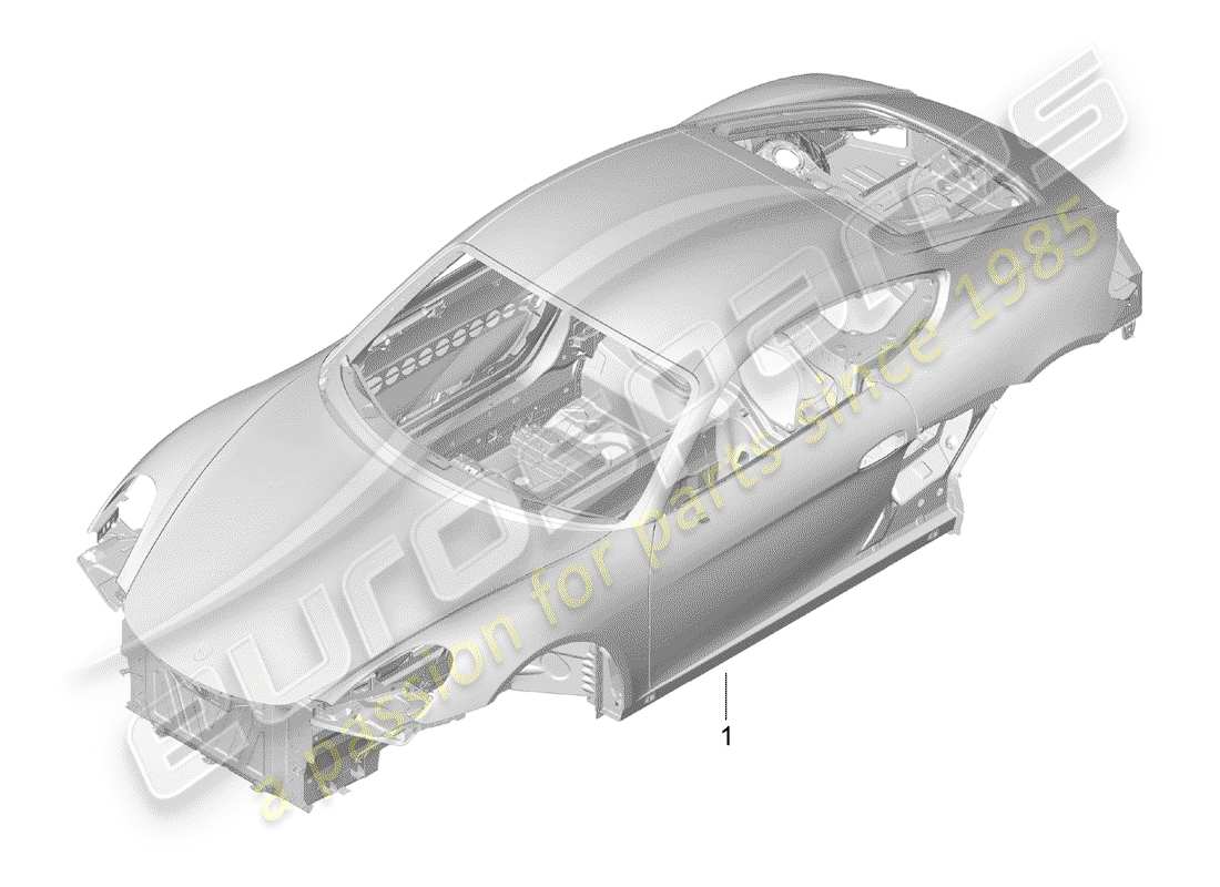 porsche 2014 (981 cayman) karosserie - teilediagramm