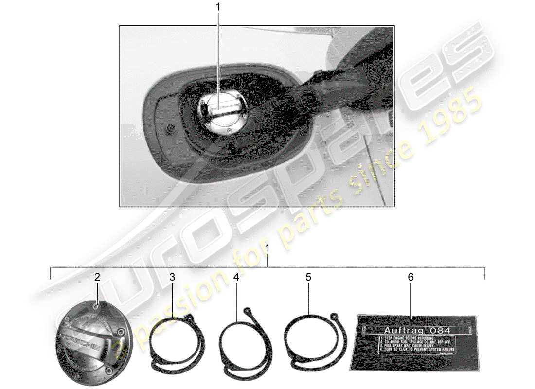 porsche 2015 (tequipment macan) kappe mit halteband für ersatzteildiagramm