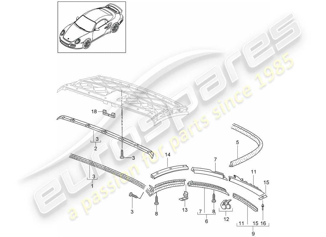 porsche 2011 (997-2 turbo / gt2 rs) cabrioverdeck-ersatzteildiagramm