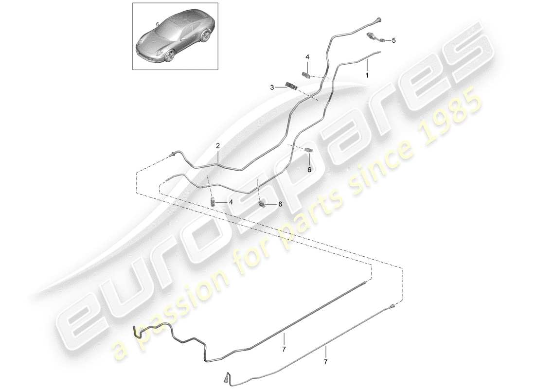 porsche 2015 (991-1) kraftstoffsystem teilediagramm