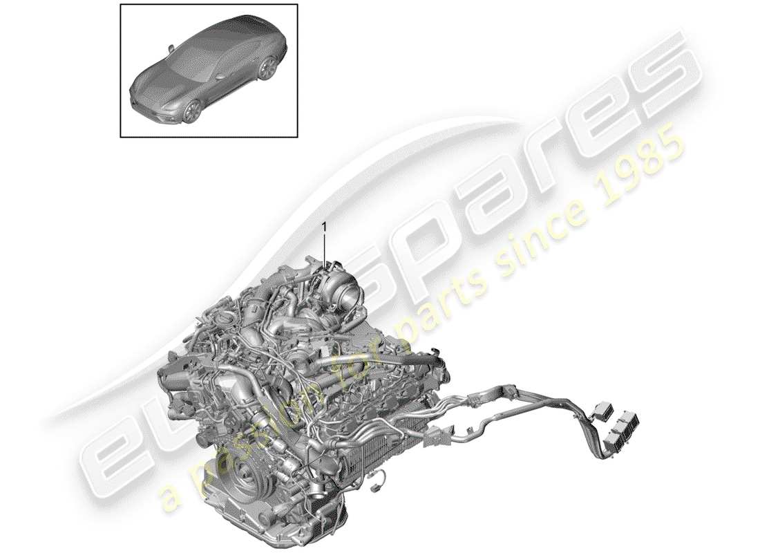 porsche 2020 (panamera 971-1) ersatzteildiagramm für den motorersatz