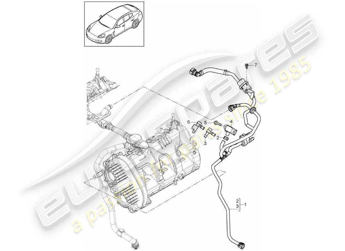 porsche 2013 (panamera 970) tankbelüftung ersatzteildiagramm